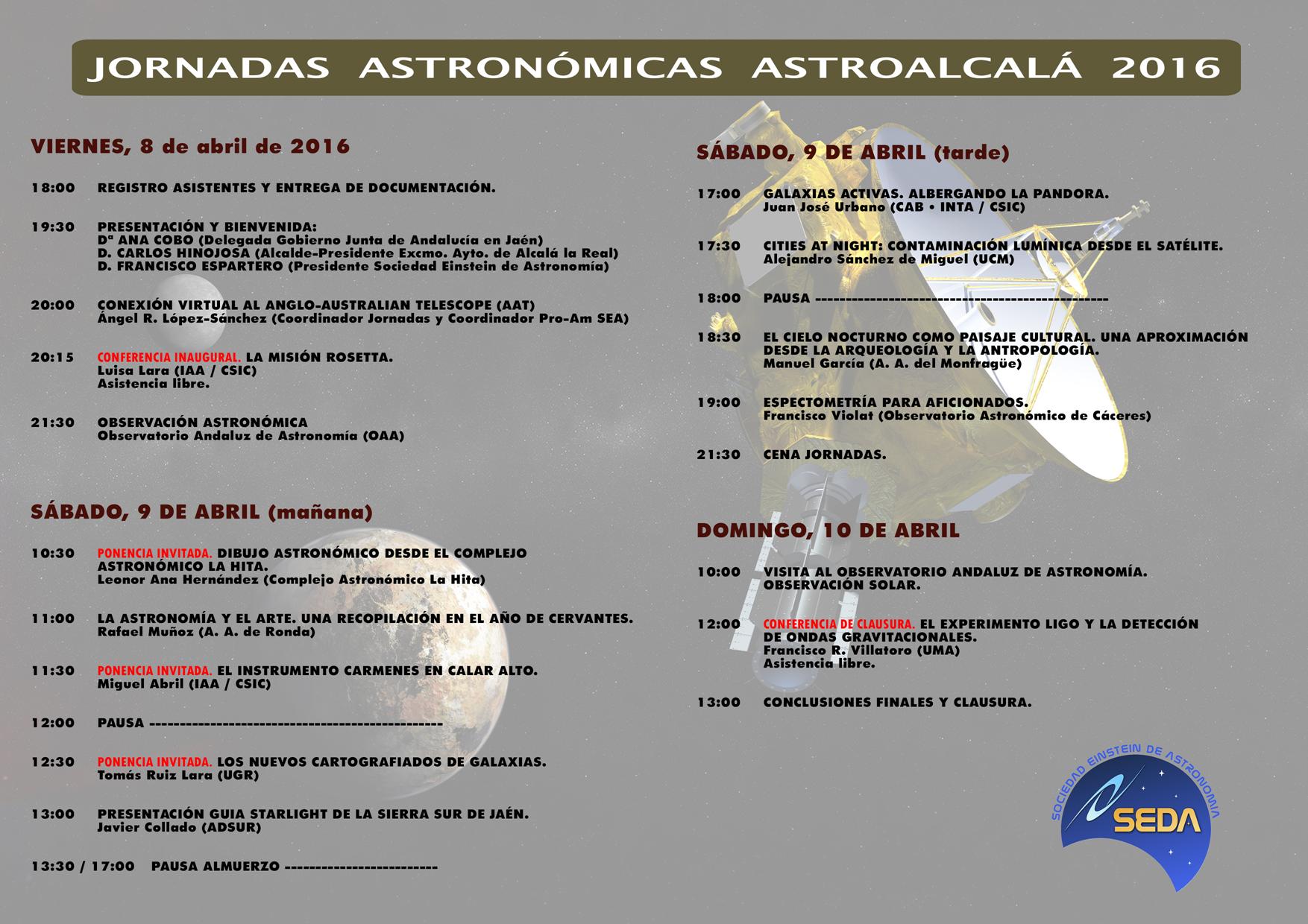 Programa AstroAlcalá 2016